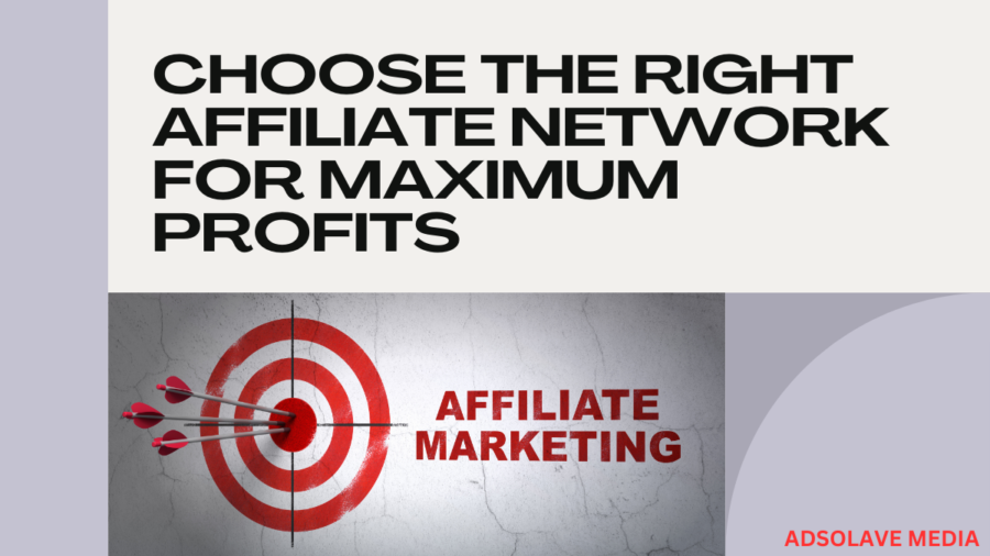 Choose the Right Affiliate Network for Maximum Profits